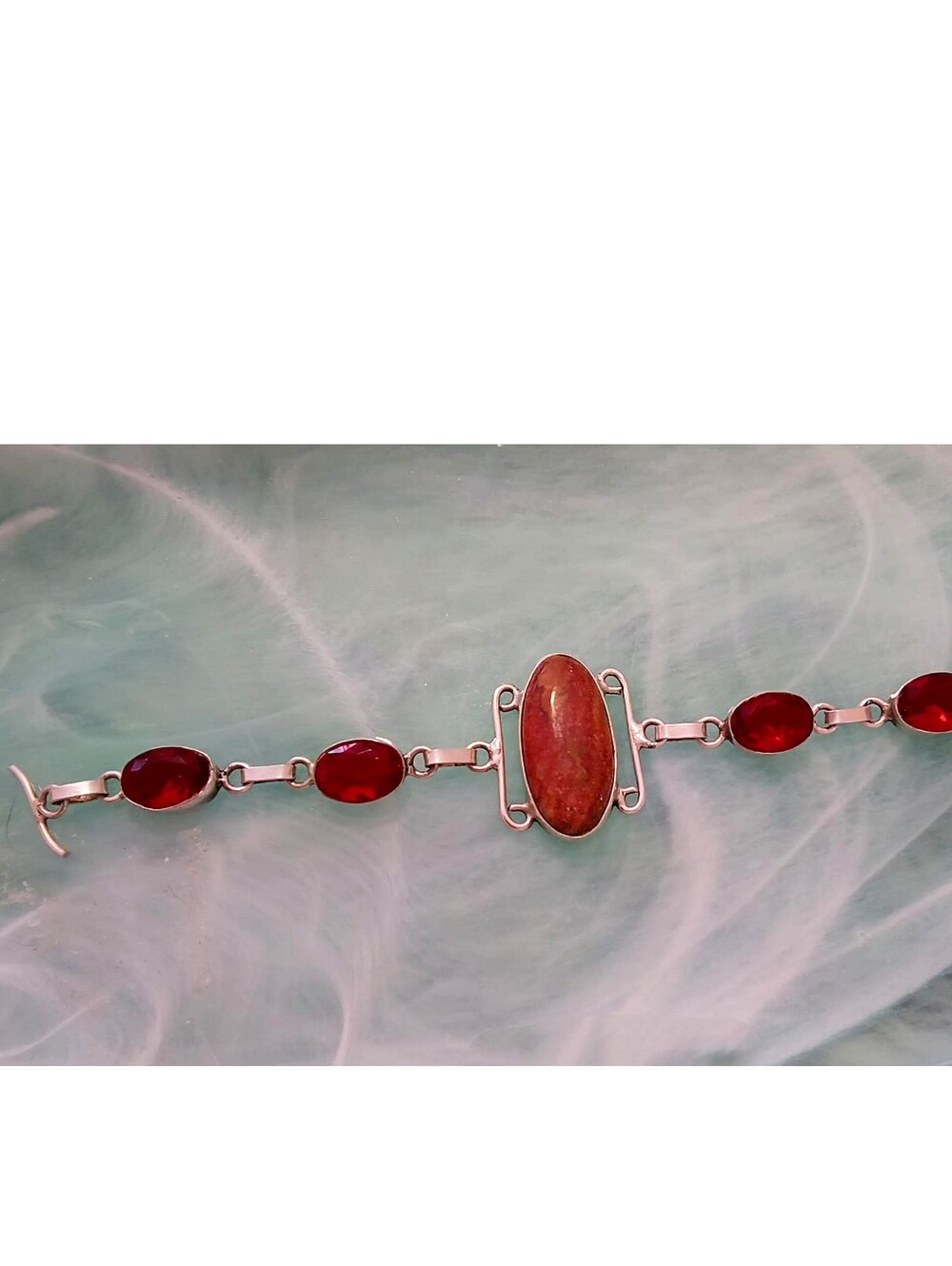 Sterling Silver multi gemstone toggle bracelets, price each